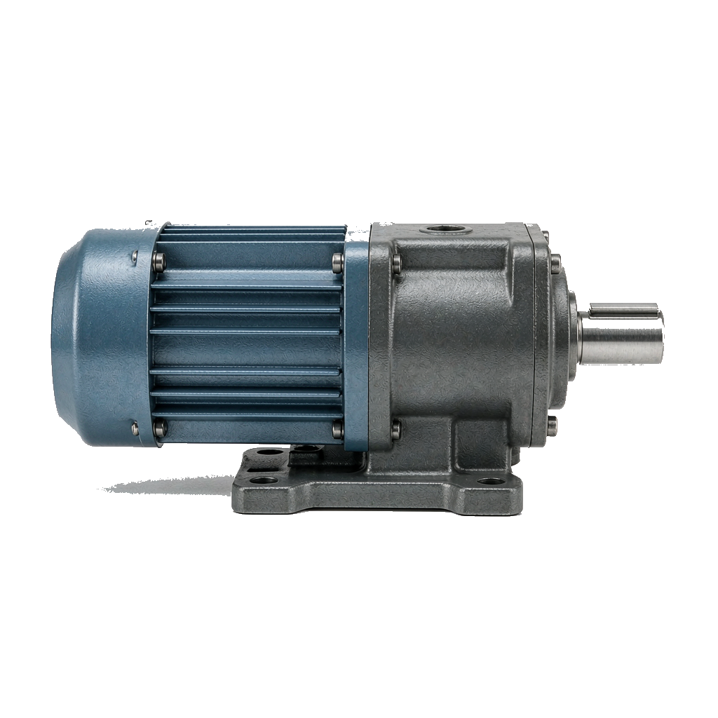 Compact helical gear motor
